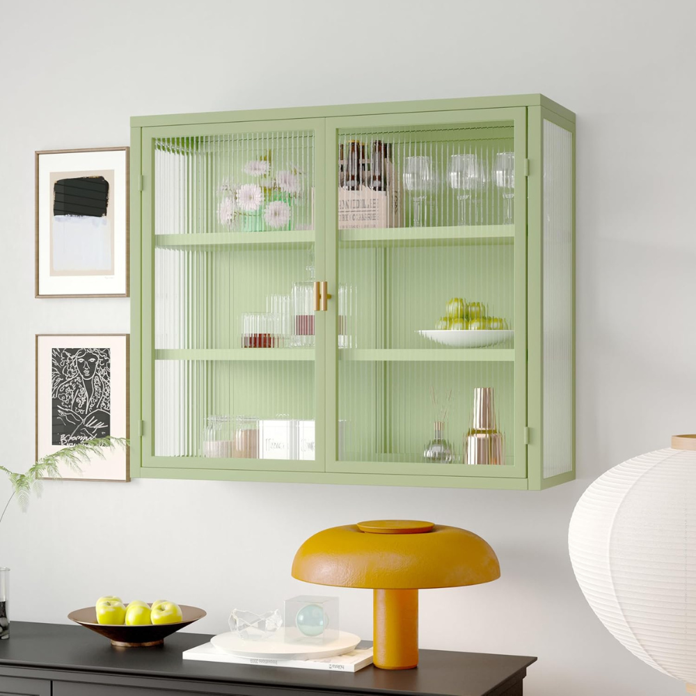 Modern Wall Cabinet with Three-tier Storage_1