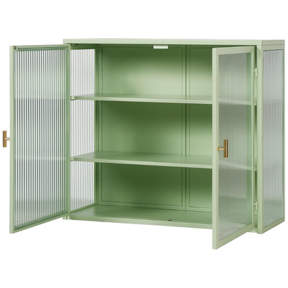 Modern Wall Cabinet with Three-tier Storage_5