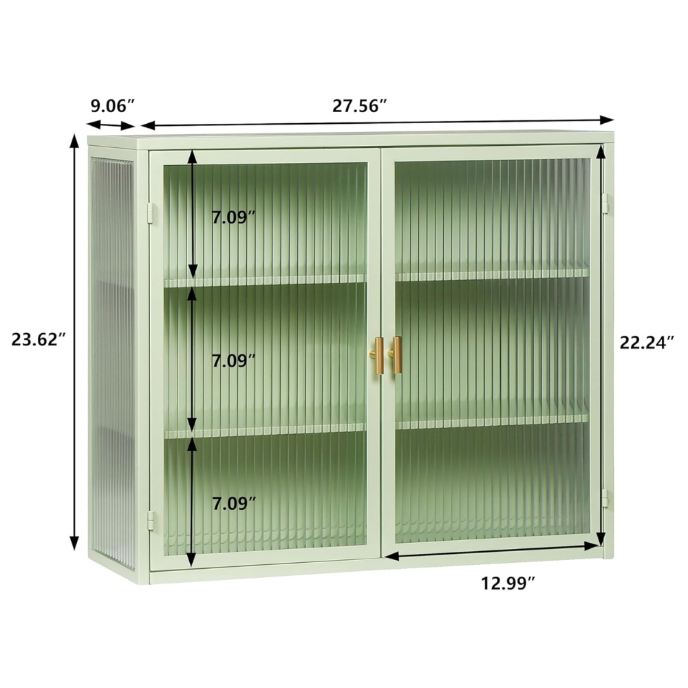 Modern Wall Cabinet with Three-tier Storage_6