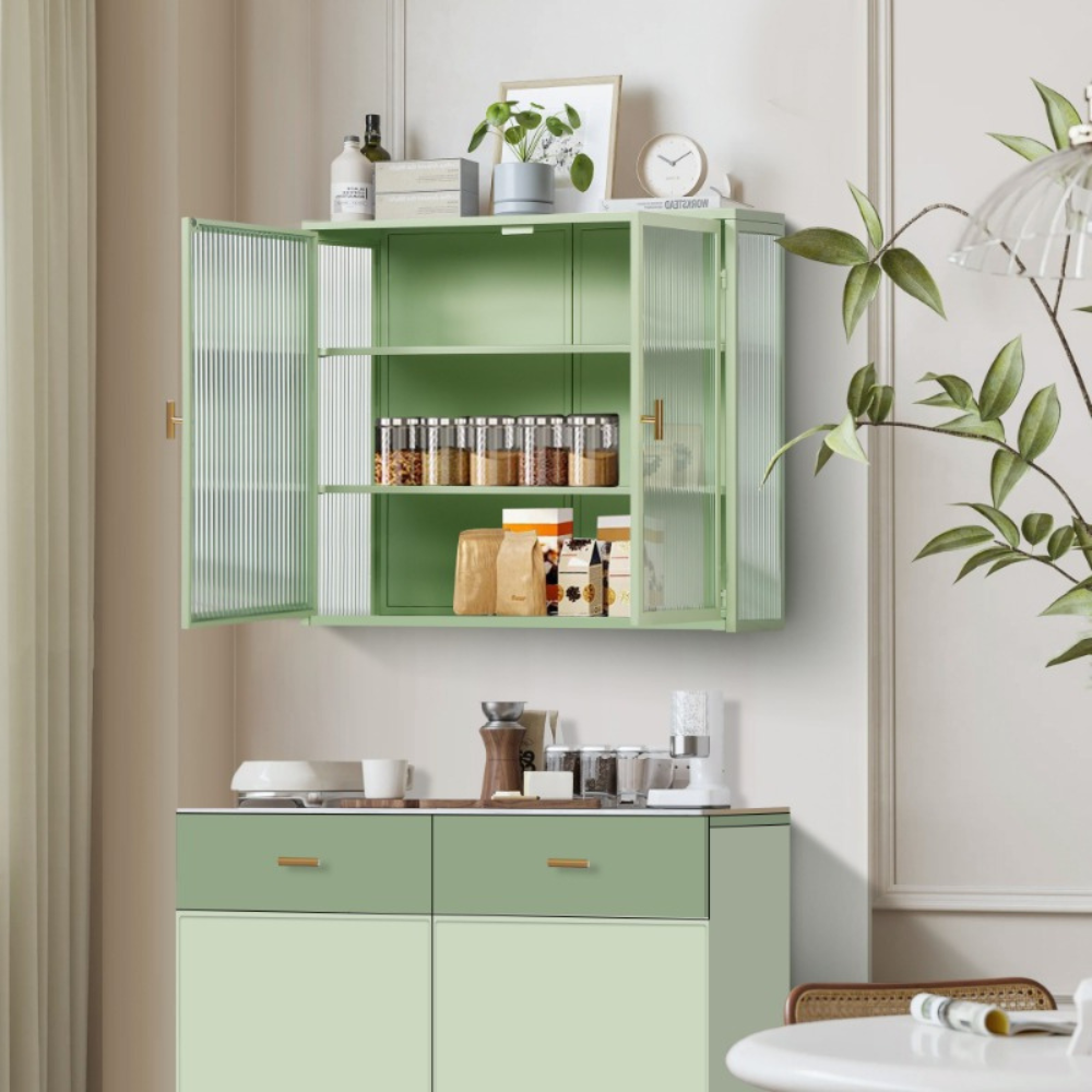 Modern Wall Cabinet with Three-tier Storage_3