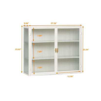 Stylish 27.56 Modern Wall Cabinet with Glass Doors_5